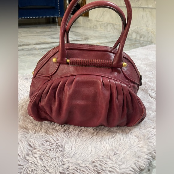 Y2K Juicy Couture Leather Plum Purple Red Handbag - Picture 2 of 7